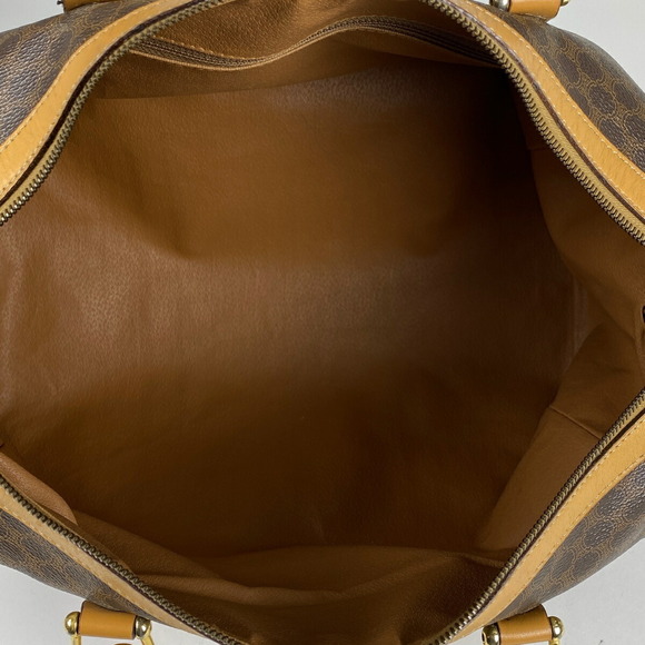 Celine Macadam Pattern Canvas Handbag Brown - Picture 6 of 6